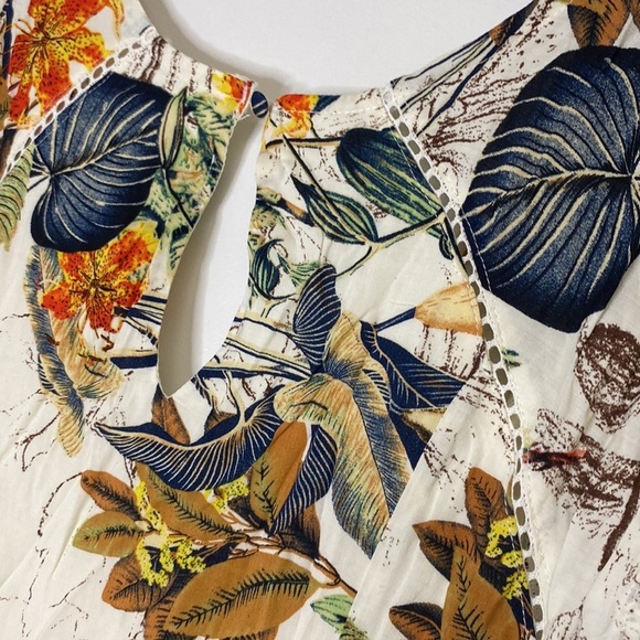 Fab'rik Tropical Print Dress With Double Pocket - Picture 9 of 12